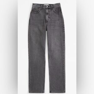 Abercrombie & Fitch High-Rise Vintage Straight Gray Jeans